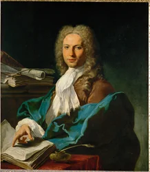 Portret van een wiskundige (schilderij op doek)