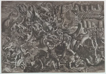 Zeeslag Tussen Grieken en Trojanen