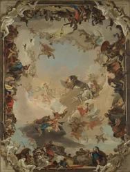 Allegorie van de planeten en continenten, 1752
