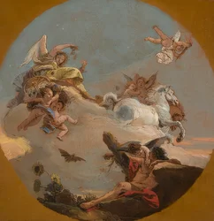 De strijdwagen van Aurora. Circa 1734