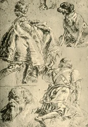 Detailstudies voor de fresco