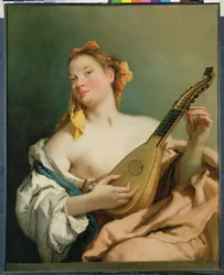 Meisje met een mandoline, 1755-60