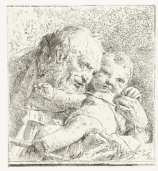 Heilige Jozef met Christuskind in armen