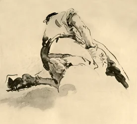 Knielende Figuur gezien van achteren, midden 18e eeuw, 1928