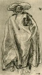 Man in een Grote Mantel van achteren gezien, 1752, 1928