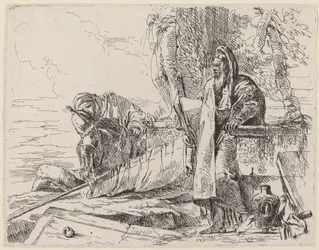 Staande Filosoof en Twee Andere Figuren