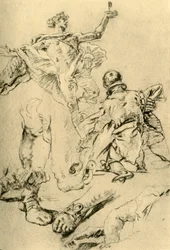 Studie voor een pagina in de Kaisersaal, 1751-1752, 1928