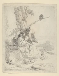 De familie van de oosterse boer, uit de Scherzi
