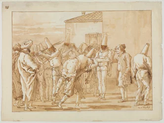 De geseling van Punchinello, ca. 1800