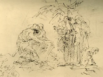 De opening van een graf, midden 18e eeuw, 1928