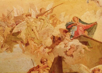 Vertaling van het Heilige Huis van Nazareth naar Loreto (detail)