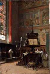 In het koor van de kerk