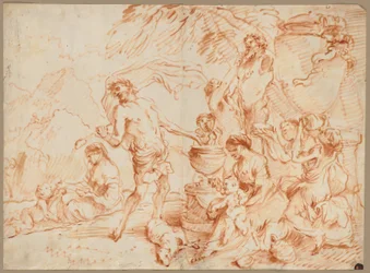 Bacchanaal voor een Herm, vroege jaren 1660