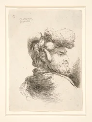 Een Man in Profiel, naar rechts gedraaid, uit de serie Les petites tetes d