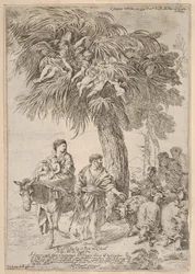 De Heilige Familie op hun vlucht naar Egypte, ca. 1647