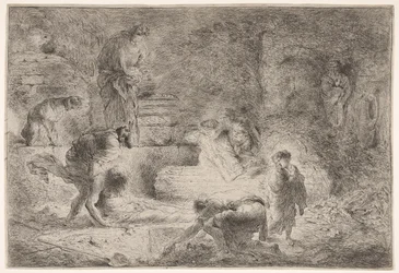 Tobit begraaft de doden