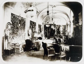 Het huis van Ivan Paskevich aan de Engelse oever in Petersburg. De wapenkamer, 1860s