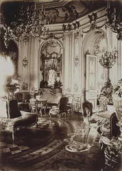 Het Stroganov-paleis in Sint-Petersburg. Ovale Woonkamer, 1860s