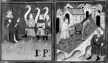 Decameron, Salomo spreekt zijn oordeel uit; Joséphe en Mélissa moeten de Ganzenbrug over. Dag negen, nieuwsbericht 9