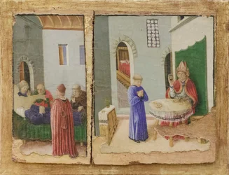 Verhaal van Sint Savino, vergiftiging van de heilige en dood van Vindemio