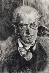 Portret van de schilder Adolph Menzel (detail)