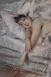 De Gravin van Rasty in Bed (detail)