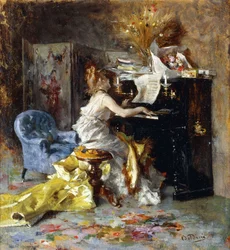 Vrouw aan de piano