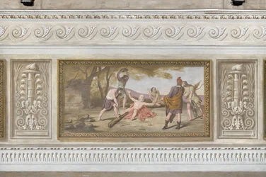 Kruisiging van Sint Filippus, uit Verhalen van Christus