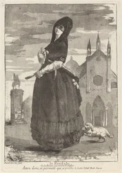 Le Zendale (Vrouw in een kap, of de vrouw die terugkeert van de kerk)