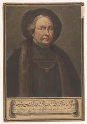 Portret van kunstenaar Rembrandt Harmensz. van Rijn