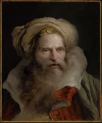 Een bebaarde man met een tulband