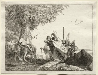 Vlucht naar Egypte: De Heilige Familie, ontscheping