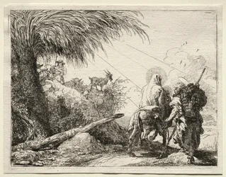 Vlucht naar Egypte: De Heilige Familie en de Palmboom