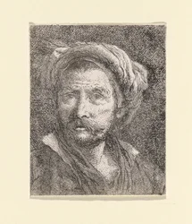 Oude man met tulband, uit de Raccolta di Teste (Collectie van Hoofden)