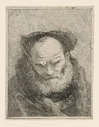 Oude man met baard, uit de Raccolta di Teste (Verzameling van hoofden)