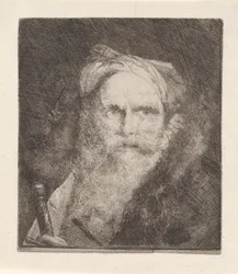 Oude man met een zwaard, uit de Raccolta di Teste (Collectie van hoofden)