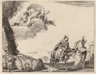 De Vlucht met de Heilige Familie aan de Rechterkant