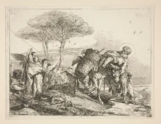 De Maagd, met het Kind, uit de serie Idee pittoresche sopra la fuga in Egitto (Vlucht naar Egypte)
