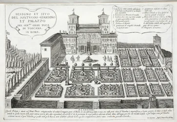 Uitzicht op de tuinen en het paleis van de Groothertog van Toscane, Rome