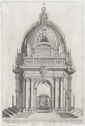 Ontwerp van de katafalk voor Francesco Piccolomini