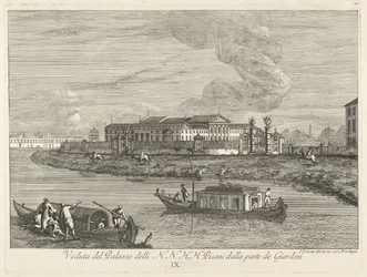 Uitzicht op de Villa Pisani