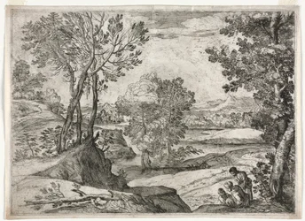 Landschap met een familie