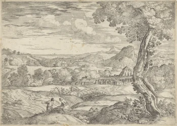 Landschap met een steenfabriek