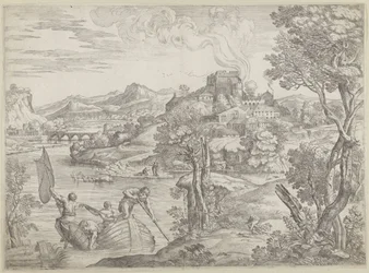Landschap met luitspeler
