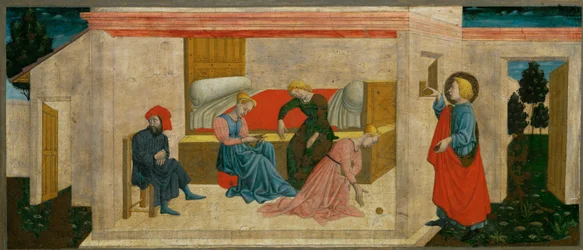 De liefdadigheid van Sint Nicolaas van Bari, die arme meisjes een bruidsschat schenkt ...