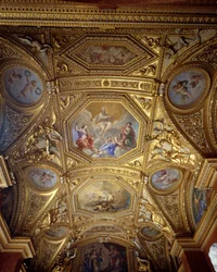 Plafond van de Paradezaal en Kabinet aan het water van het zomerappartement van koningin Anna van Oostenrijk