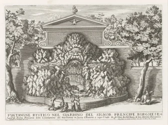 Fontein in de Villa Borghese te Rome