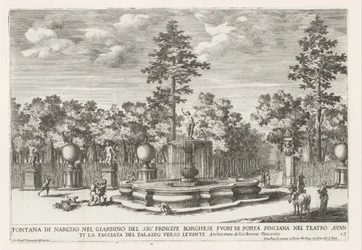 Fontein van Narcissus in de Villa Borghese te Rome