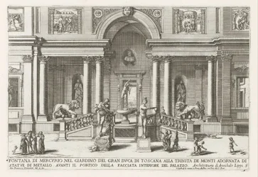 Loggia en tuin van de Villa Medici te Rome