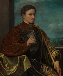 Portret van een ridder, ca.1525 (olieverf op doek)